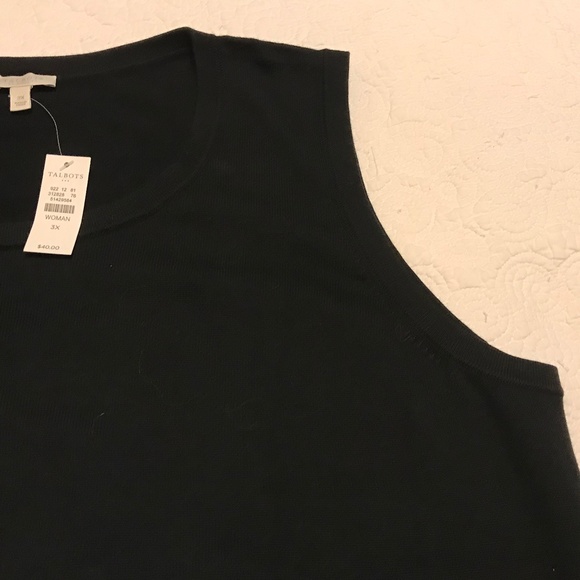 NWT Talbots crew neck black sweater tank (3X) - Picture 13 of 16